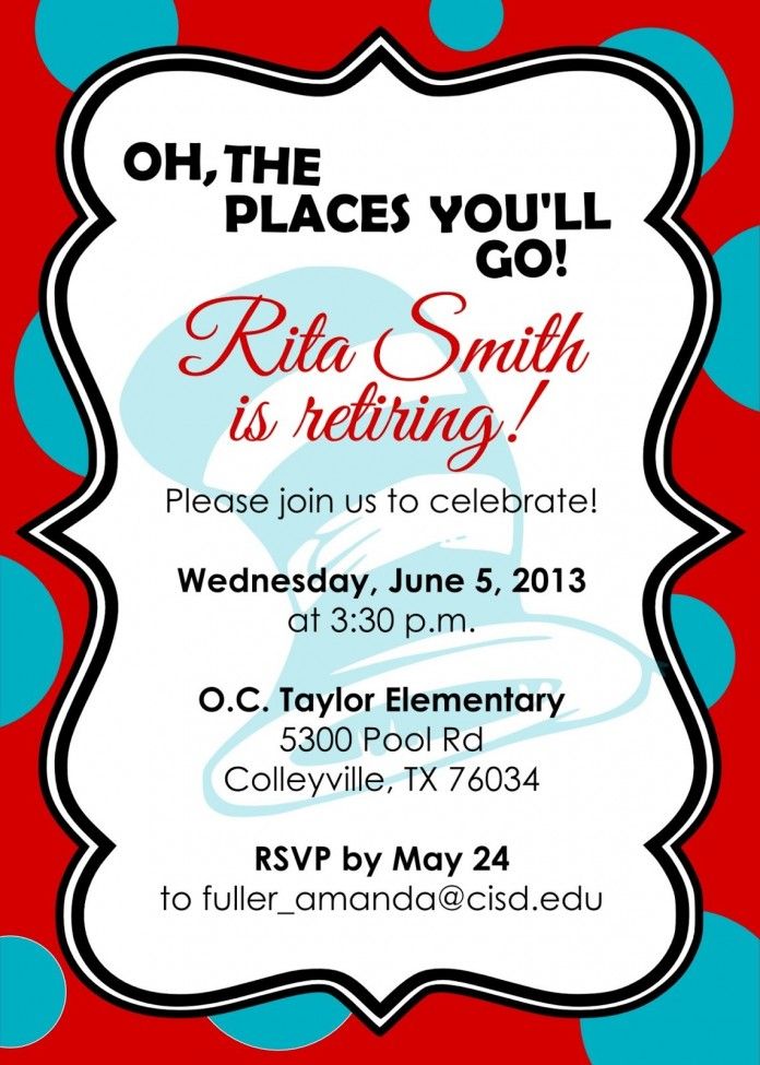 80 Retirement Party Invitations Templates Ideas 40