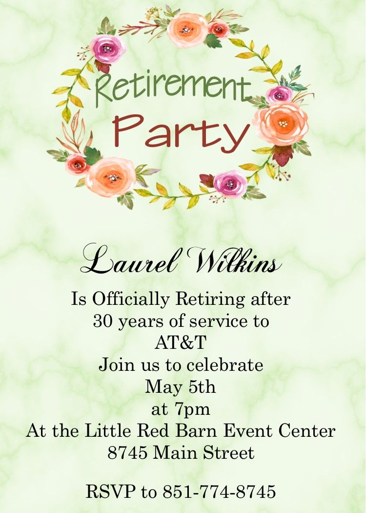 80 Retirement Party Invitations Templates Ideas 46