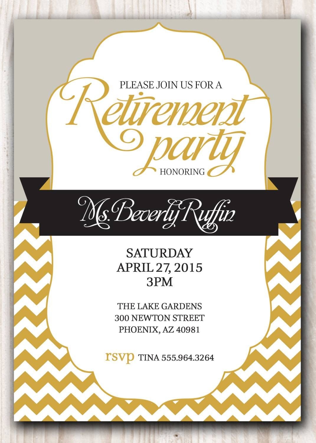 80 Retirement Party Invitations Templates Ideas 52