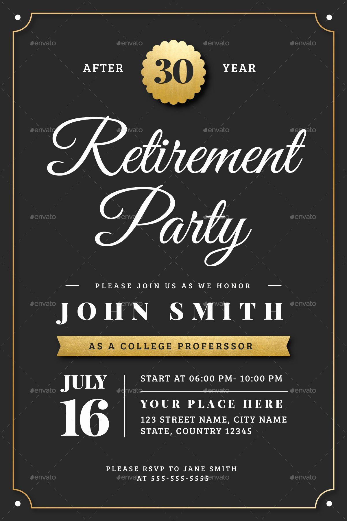 80 Retirement Party Invitations Templates Ideas 73