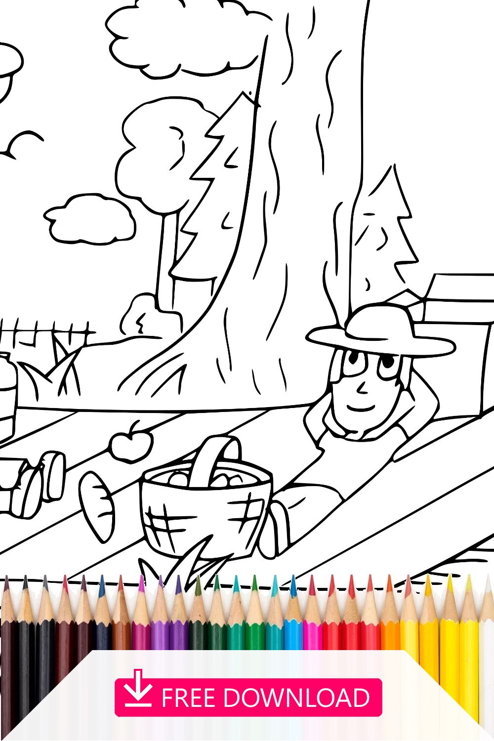 Best 40 Picnic Coloring Pages For Adults Ideas 19