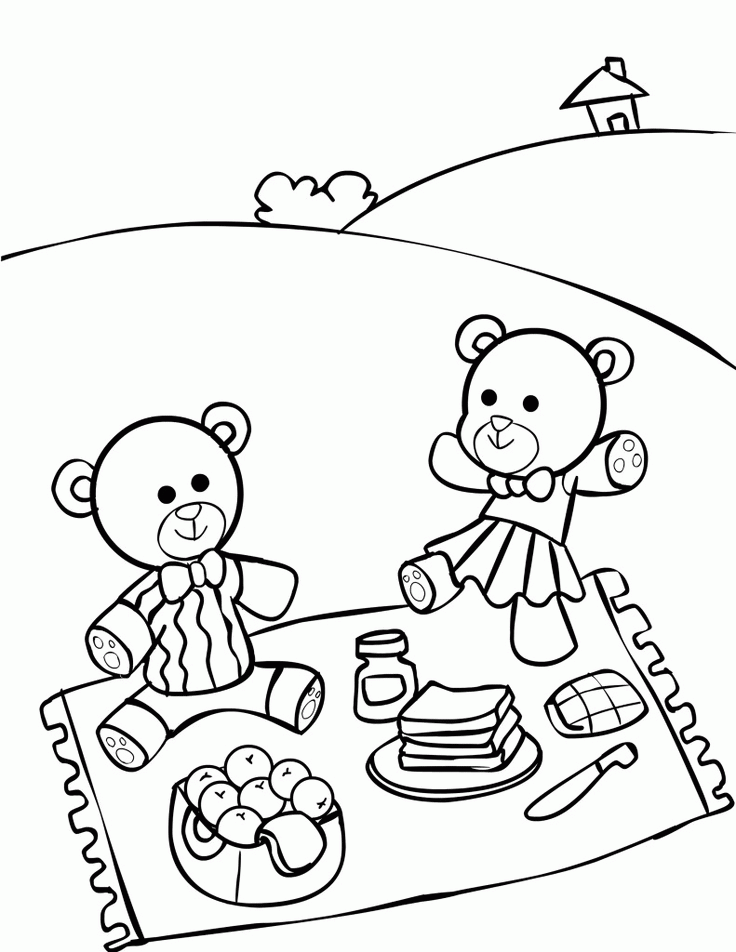 Best 40 Picnic Coloring Pages For Adults Ideas 27