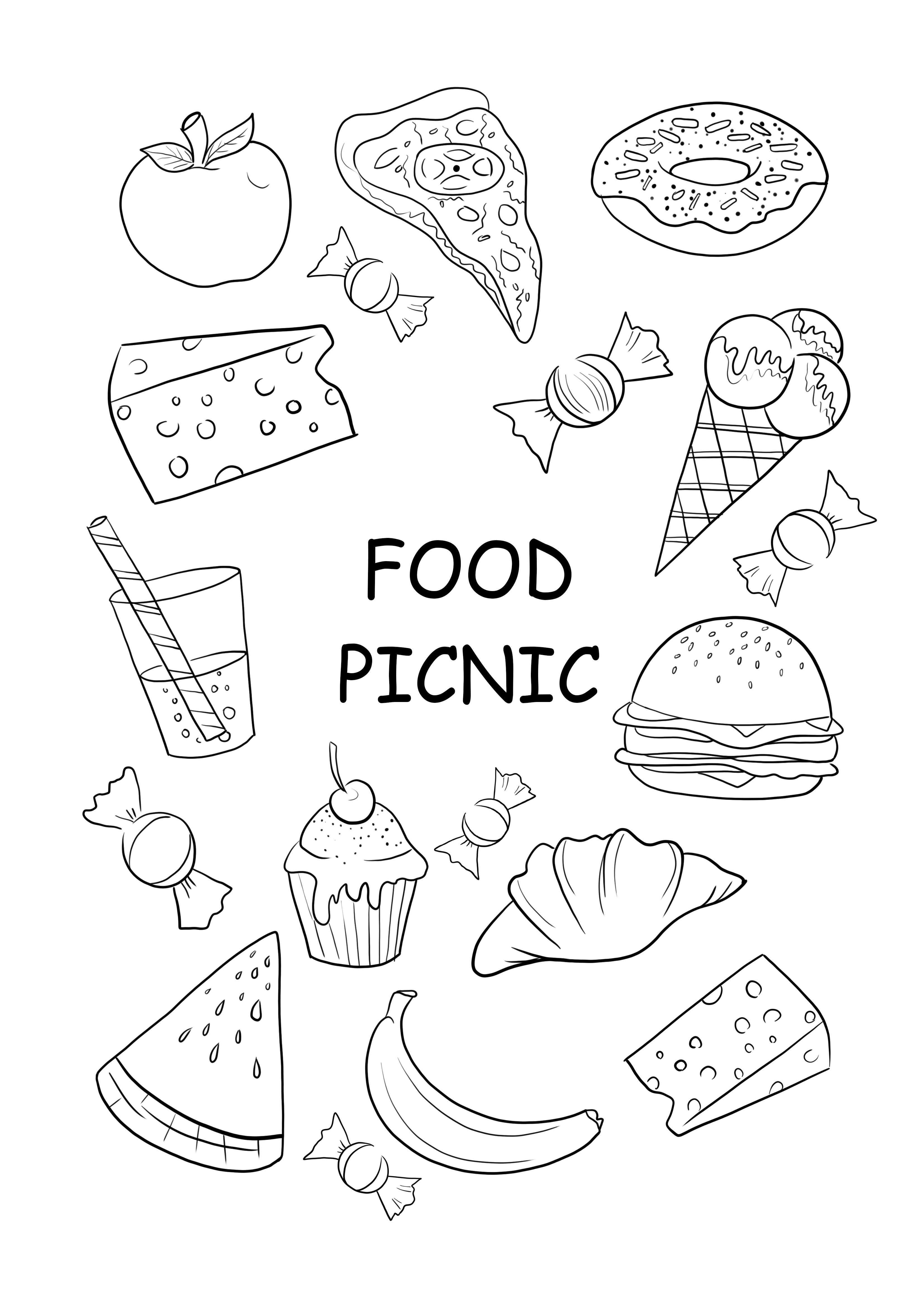 Best 40 Picnic Coloring Pages For Kids Ideas 35