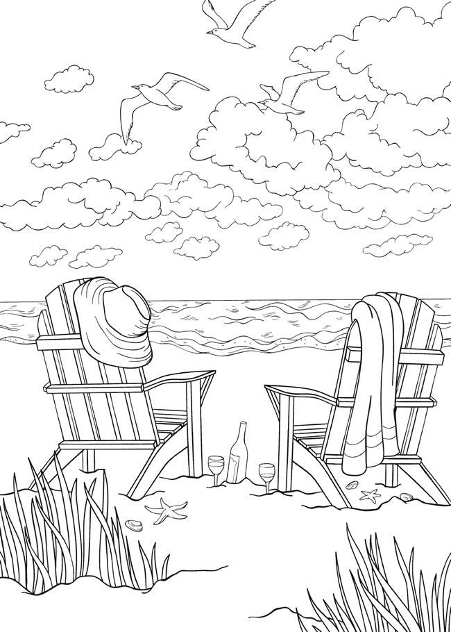 Best 40 Adult Coloring Pages Beach House Ideas 36