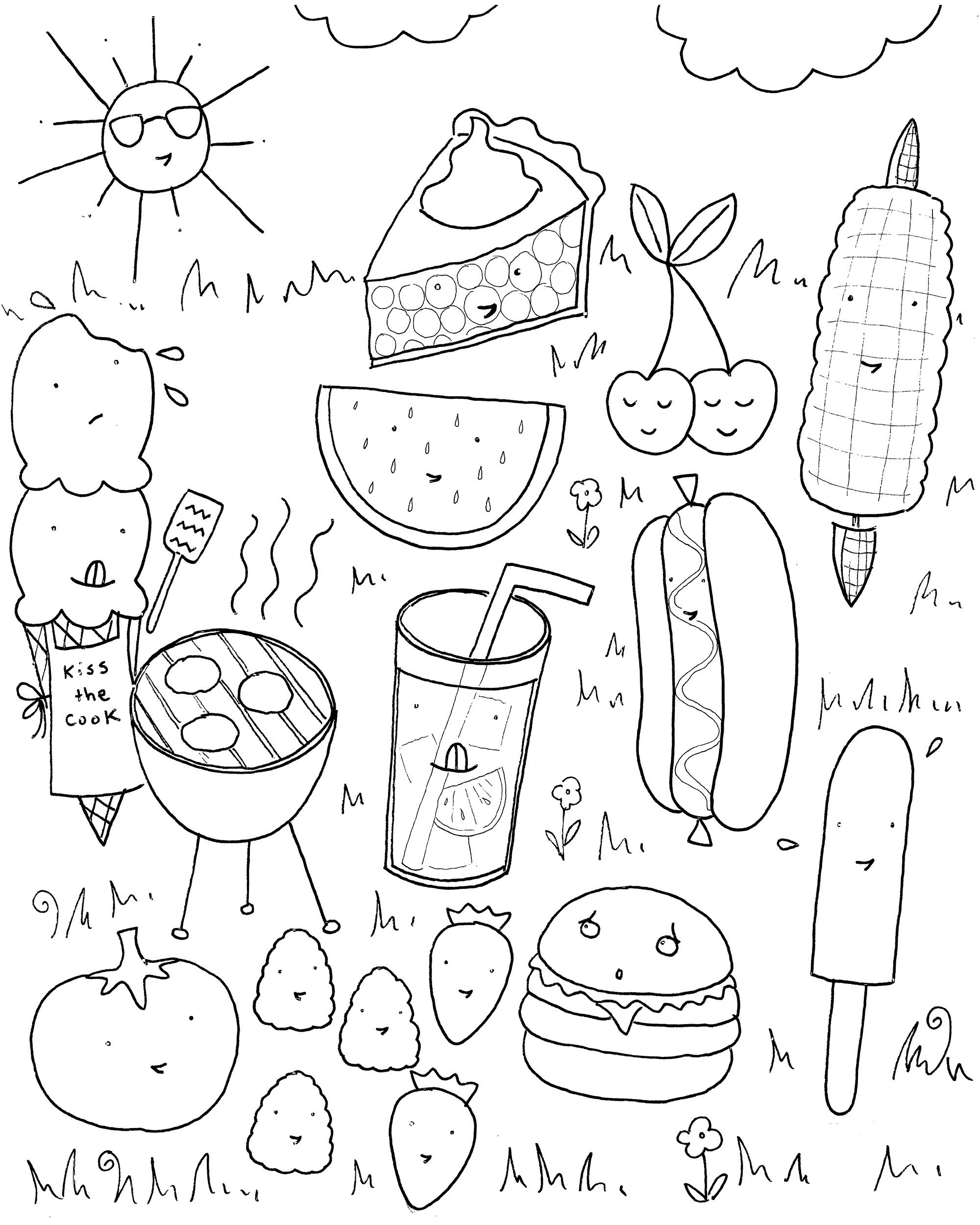 Best 40 Summer Drawings Doodles Coloring Pages Ideas 25