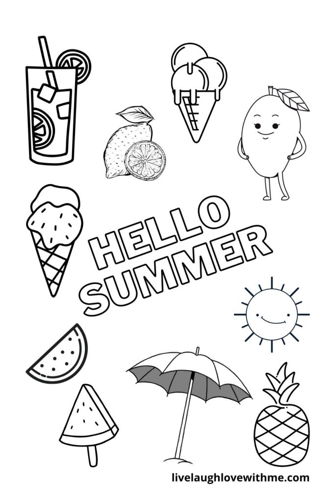 Best 40 Summer Drawings Doodles Coloring Pages Ideas 27