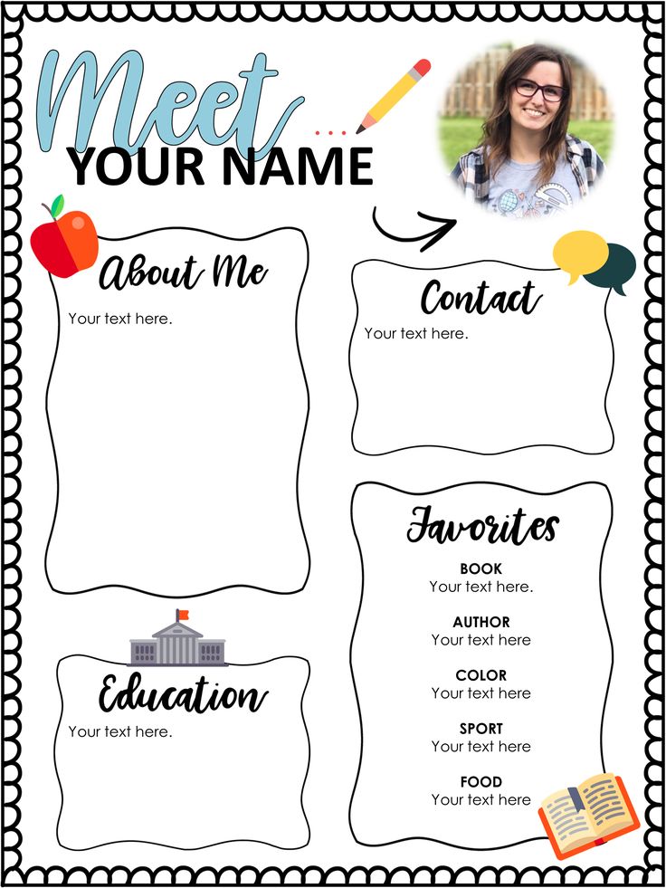 Best 50 Meet The Teacher Template Printable Ideas 22