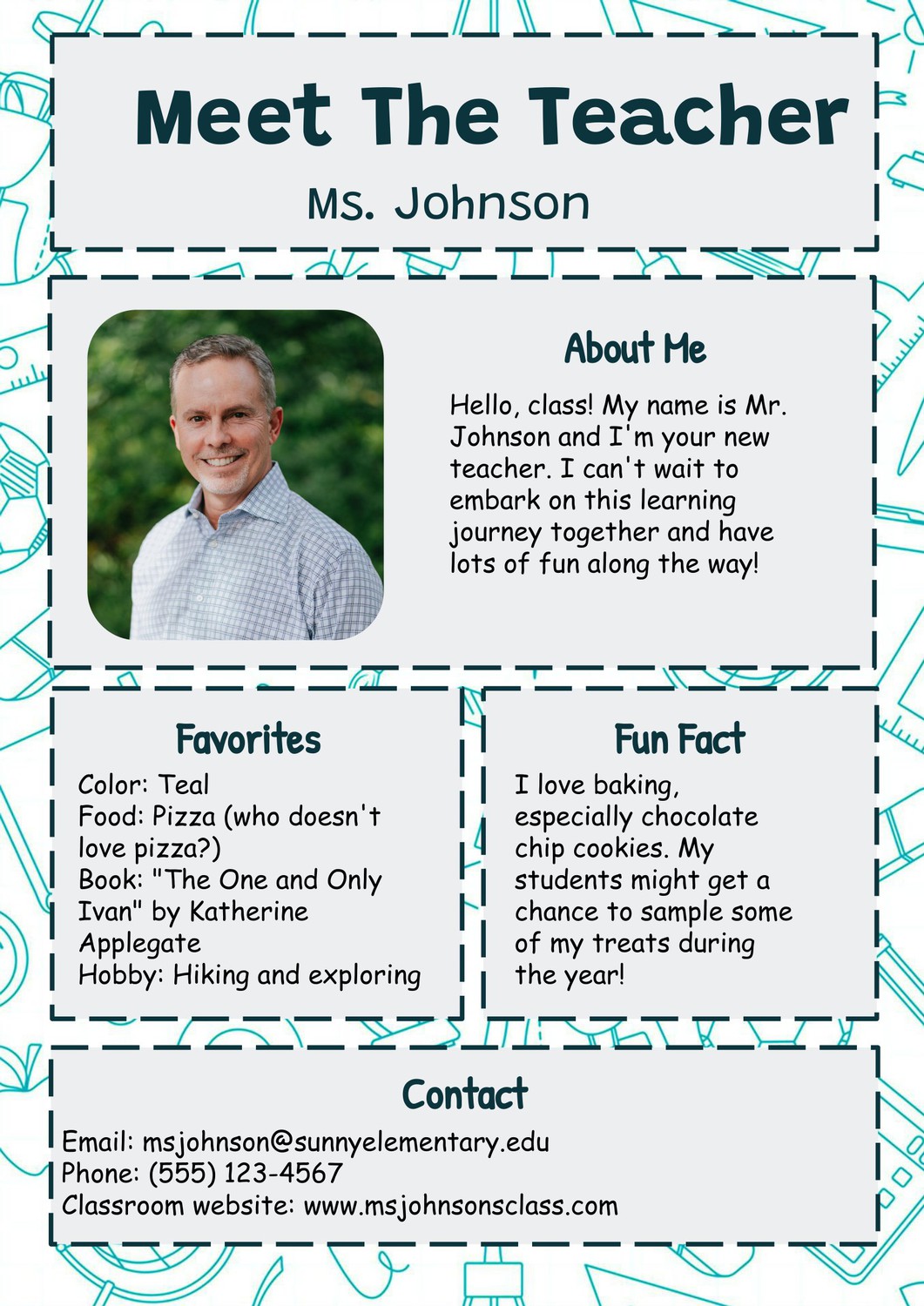 Best 50 Meet The Teacher Template Printable Ideas 25