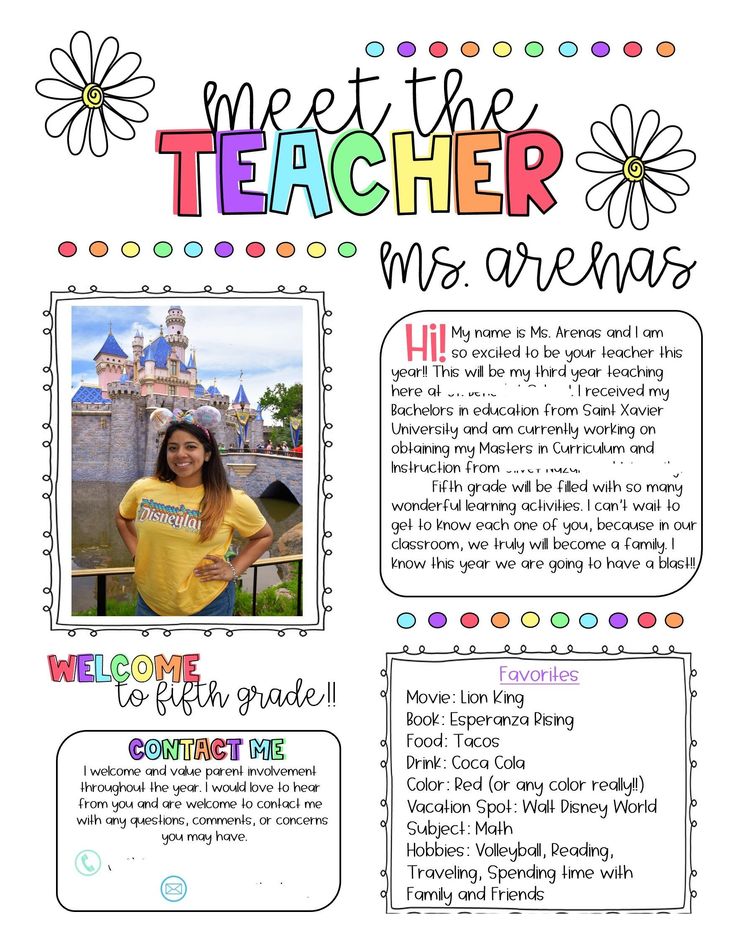 Best 50 Meet The Teacher Template Printable Ideas 8