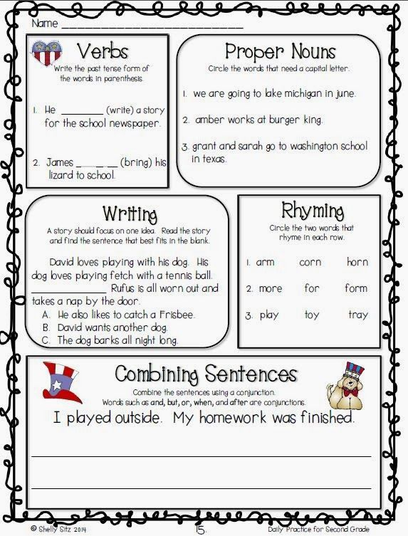 20 2Nd Grade Daily Worksheets