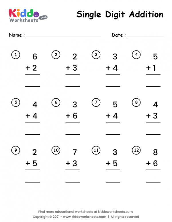 20 Addition Worksheets Class 5