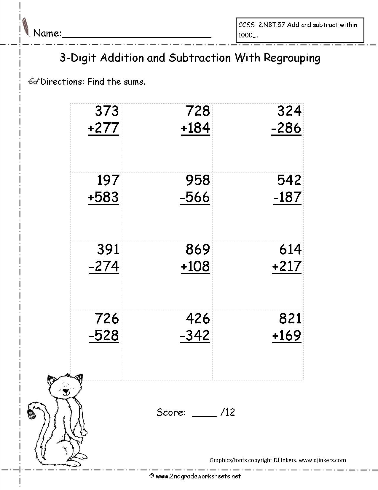 20 Addition Worksheets Class 5