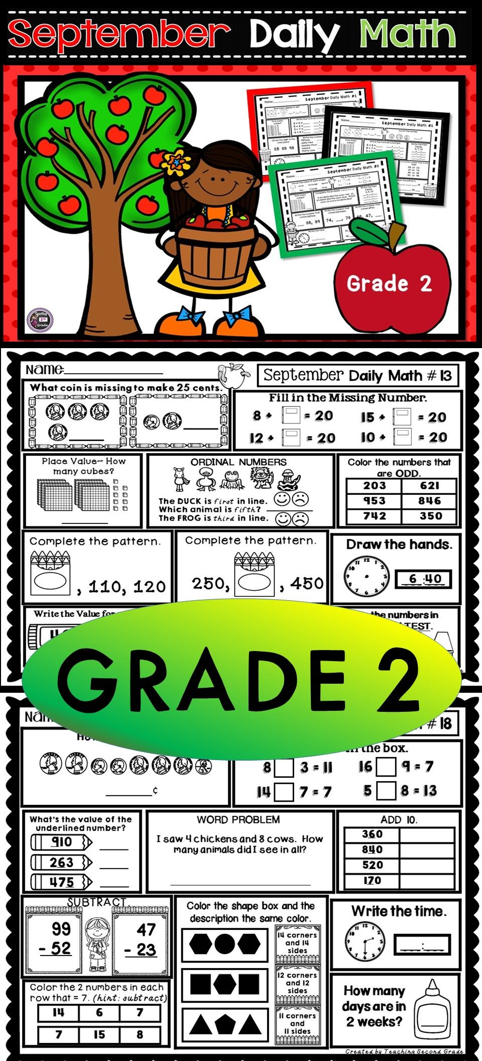 30 2Nd Grade Daily Worksheets