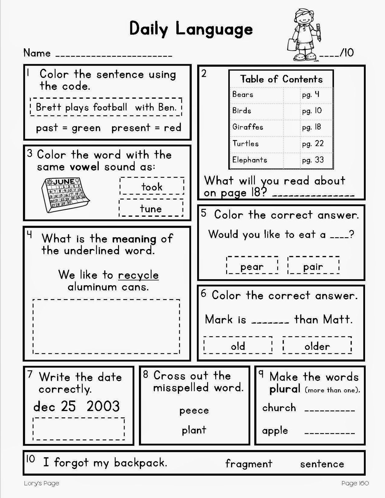 30 2Nd Grade Daily Worksheets