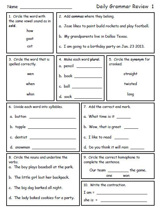 35 2Nd Grade Daily Worksheets