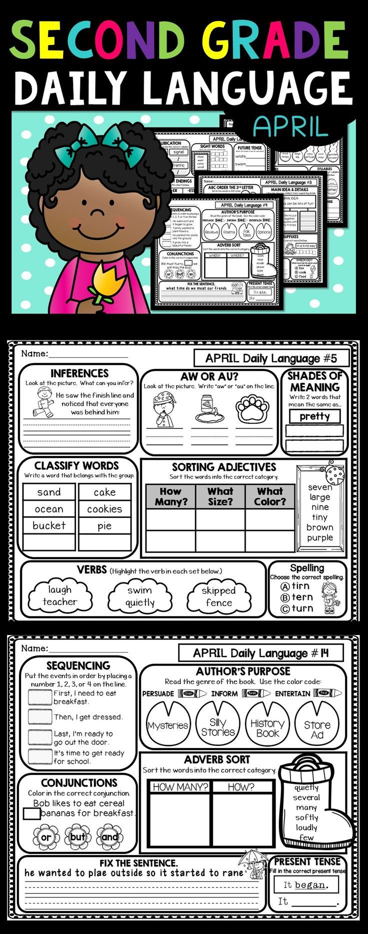 35 2Nd Grade Daily Worksheets