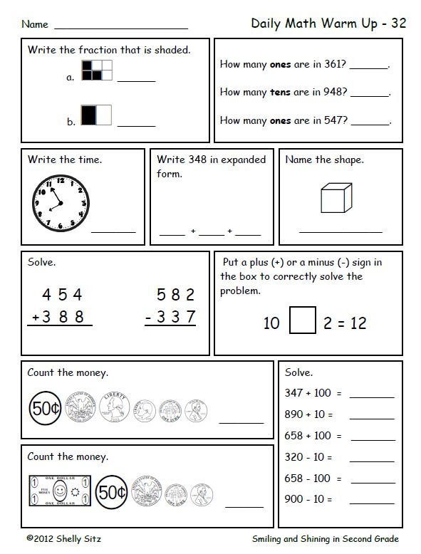 21 2Nd Grade Daily Worksheets