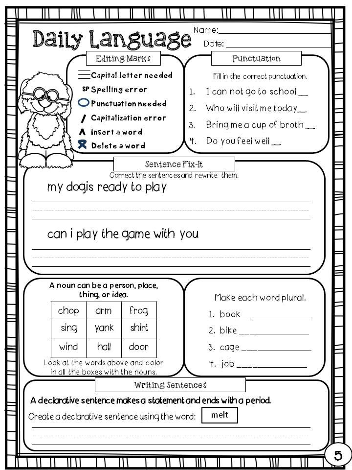 21 2Nd Grade Daily Worksheets