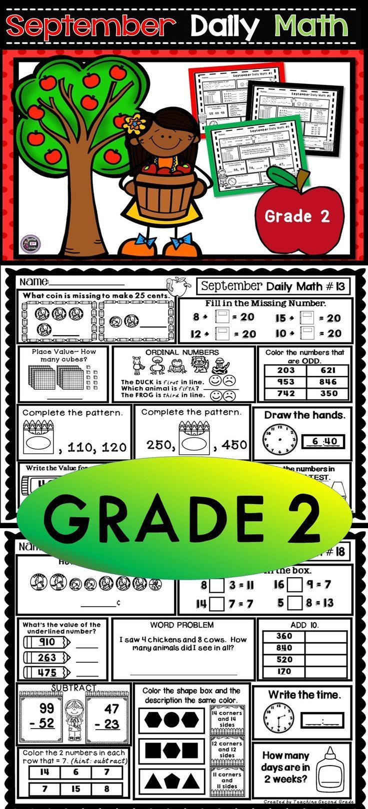 21 2Nd Grade Daily Worksheets