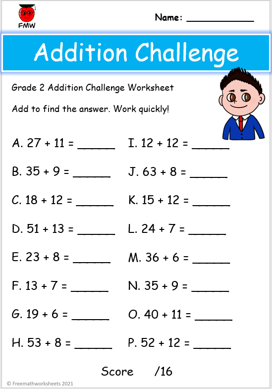 21 Addition Worksheets Class 5