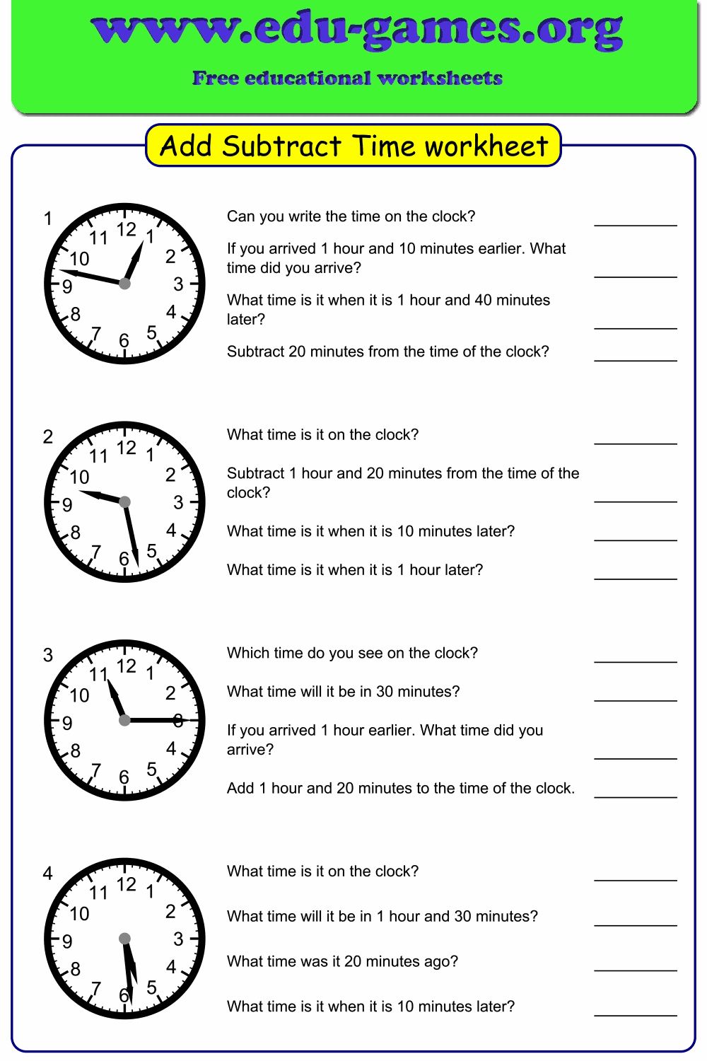 21 Addition Worksheets Class 5